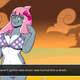 A screenshot from my playthrough of Shark Dating Simulator XL. Shark Chan expresses that she really wants to get laid.